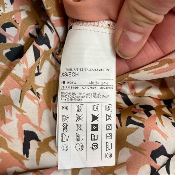 SISLEY Floral Satin Mini Summer Dress - Picture 5 of 9